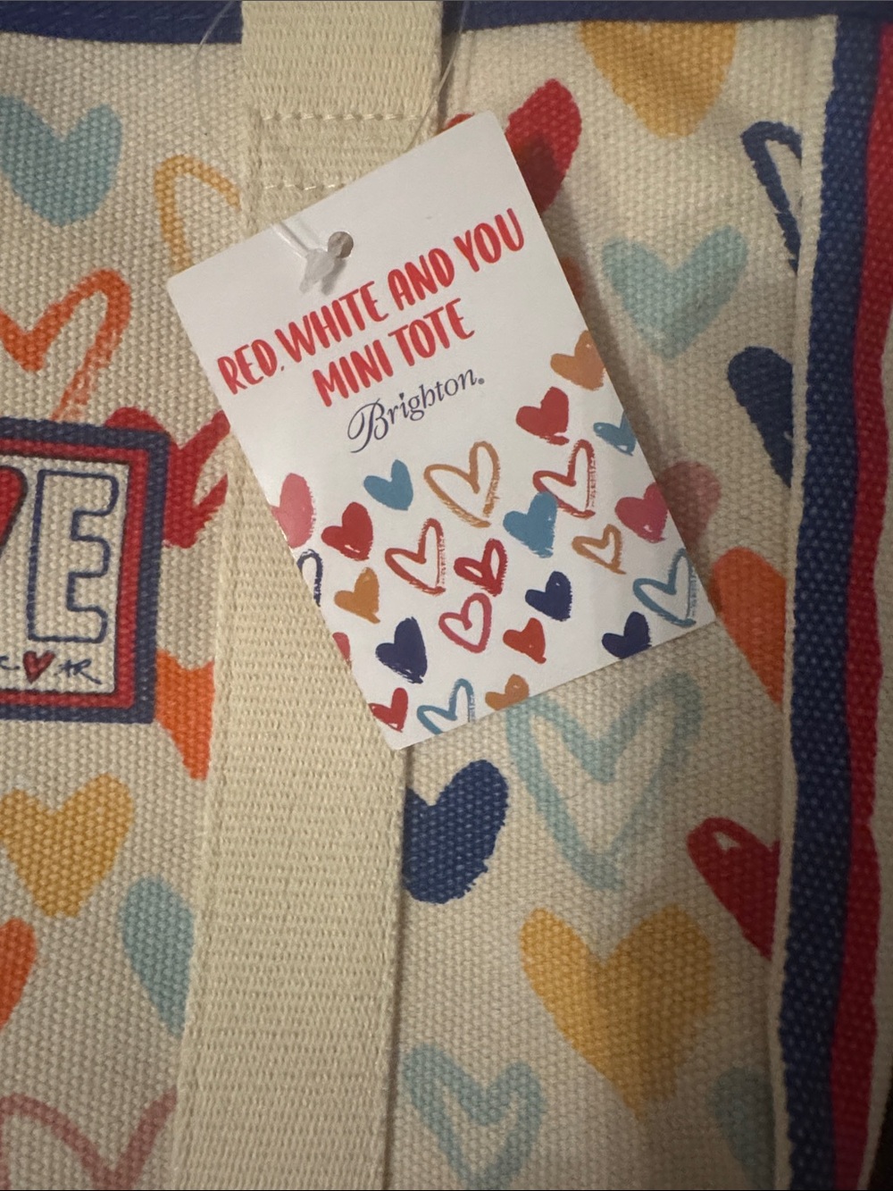 NWT Brighton Red, White & You mini tote - Picture 3 of 5